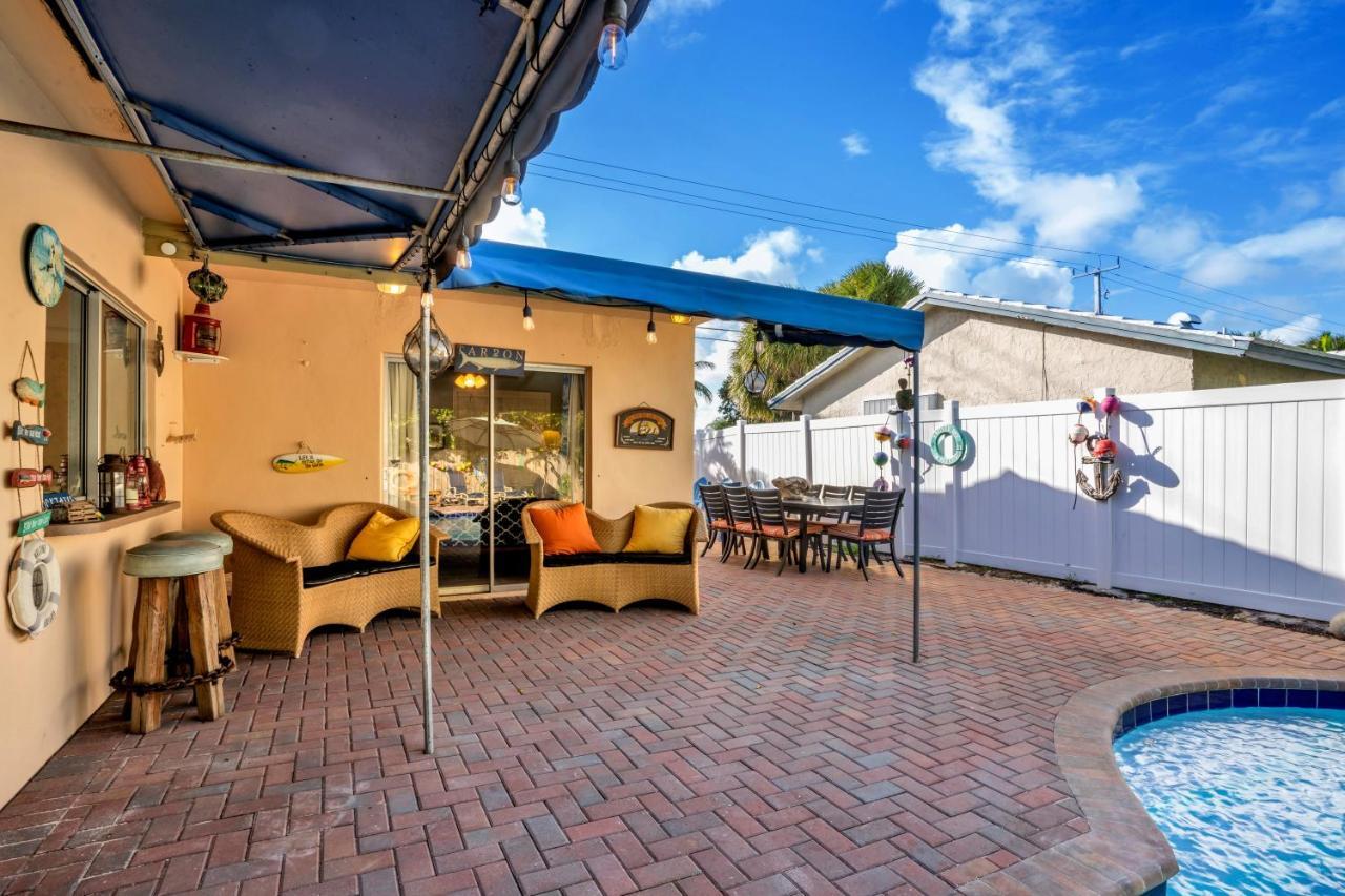 4 Bd Near Beach Spacious Solar Heated Pool Waterfront Home ポンパノビーチ エクステリア 写真